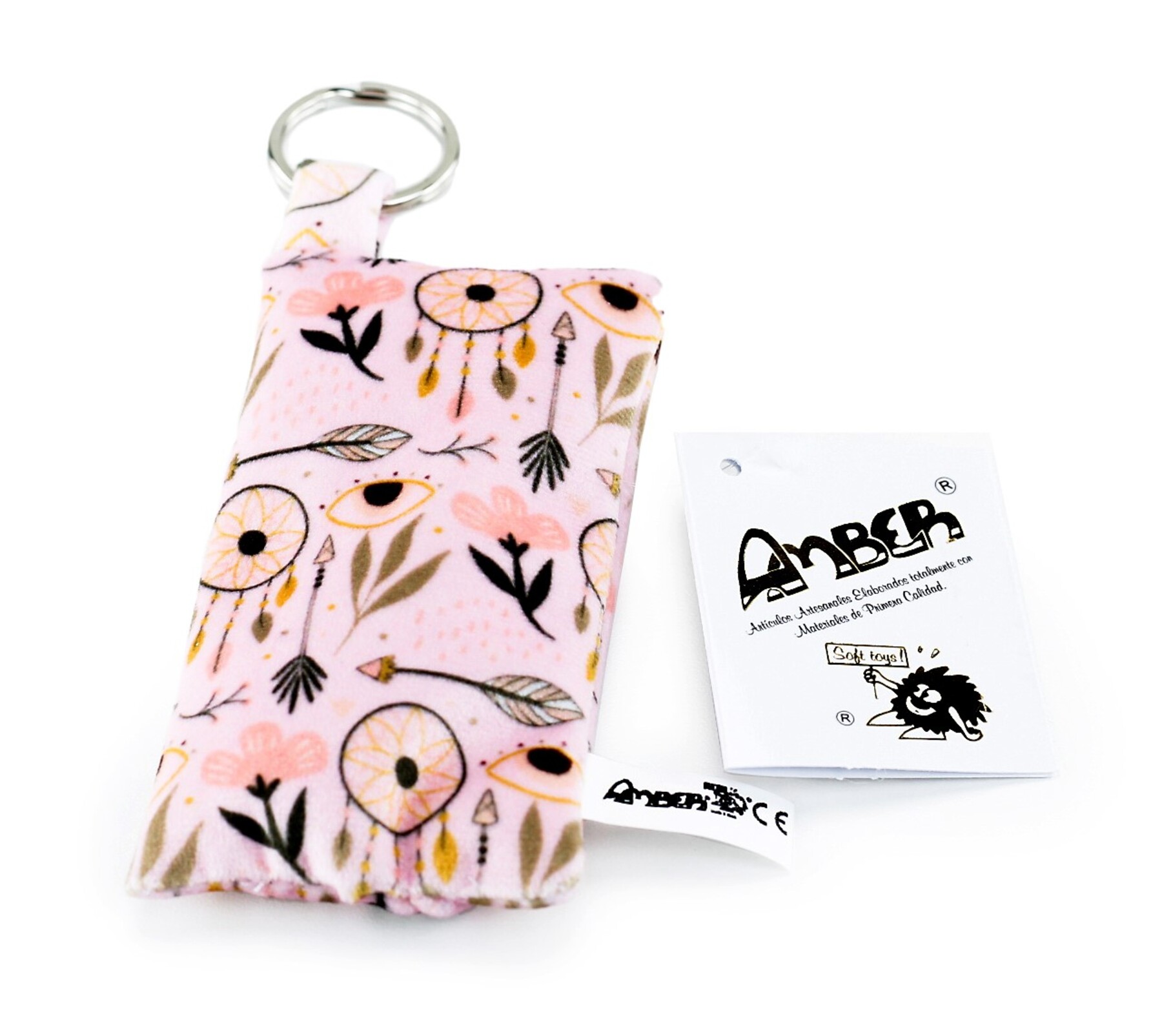 1000537J Llavero Antiestrés Atrapasueños Rosa