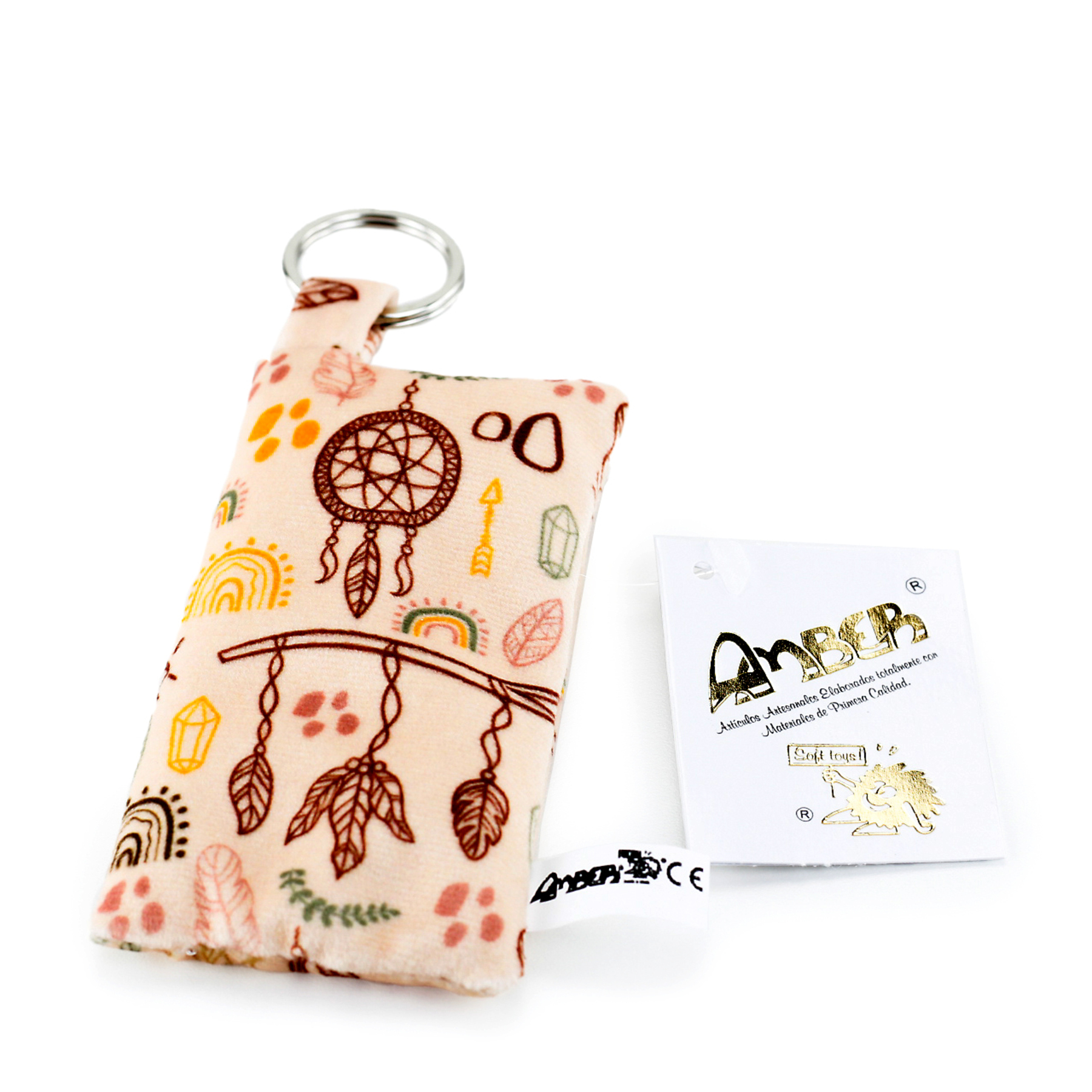 1000537M Llavero Antiestrés Atrapasueños Salmon