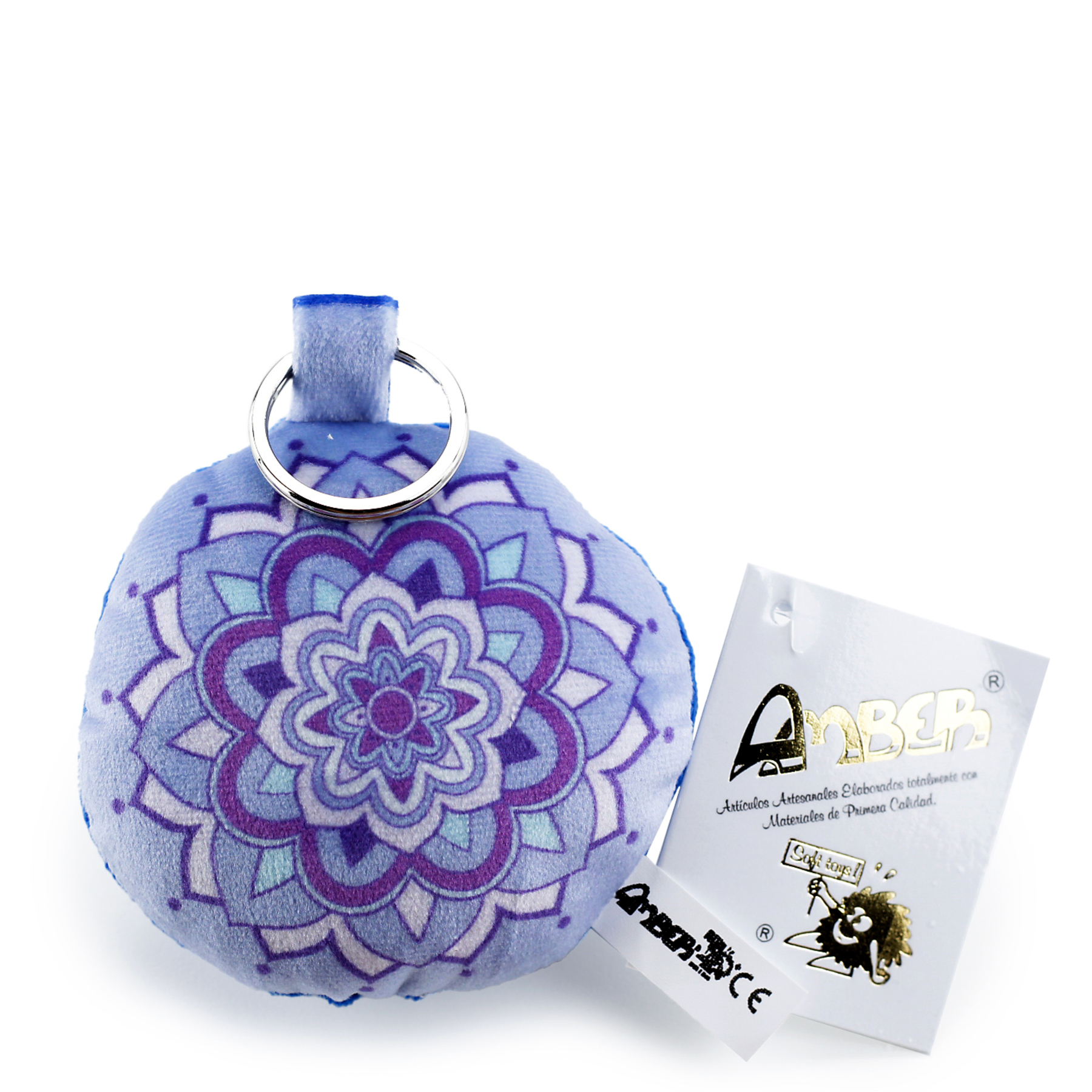 1000539B Llavero Mandala Tonos Azules