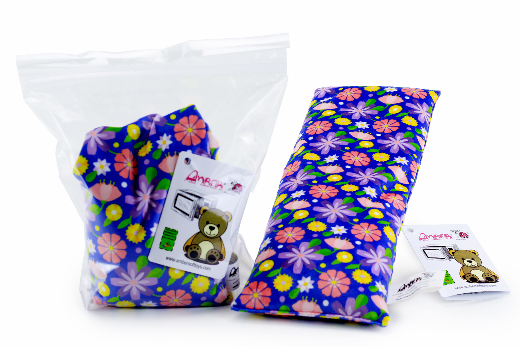 1000545C Saco Térmico Adulto (Flores - Lila) 13cm x 40cm - Peso 1000gr.